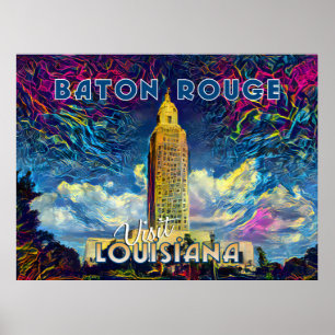 Baton Rouge, Visit Louisiana... Poster