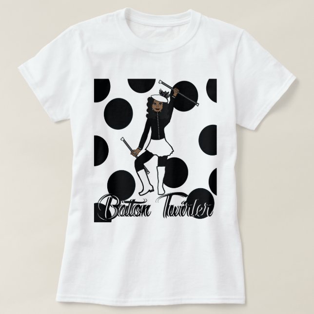 Baton Twirler T-Shirt / Black (Design Front)