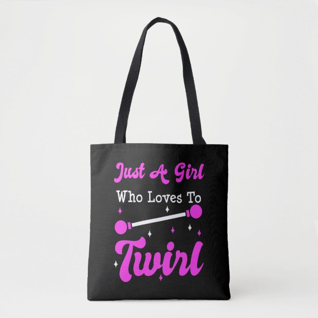 Baton Twirler Twirling Majorette Funny Gift  Tote Bag (Front)