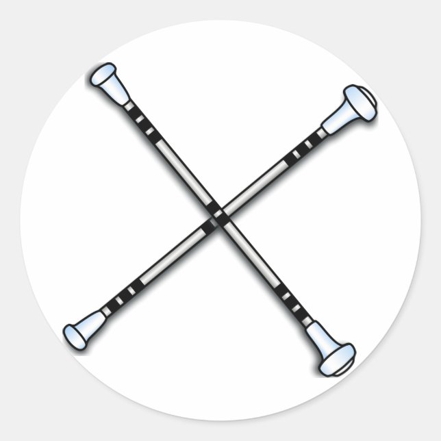 Baton/Twirling Classic Round Sticker (Front)