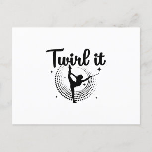 Baton Twirling  Dancing Majoret Dance Gift Postcard