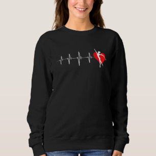Baton Twirling Girl Heartbeat Twirler Dancing Ma Sweatshirt