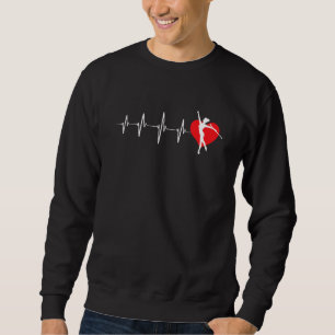 Baton Twirling Girl   Heartbeat Twirler Dancing Ma Sweatshirt