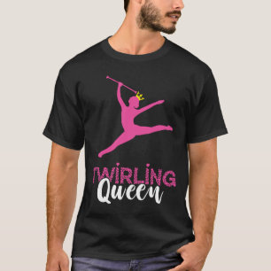Baton Twirling Queen Crown Baton Twirler Gymnast S T-Shirt