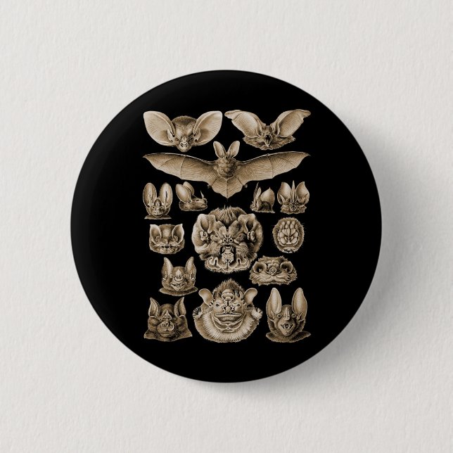 Bats 6 Cm Round Badge (Front)