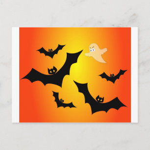 Bats and a Ghost Postcard