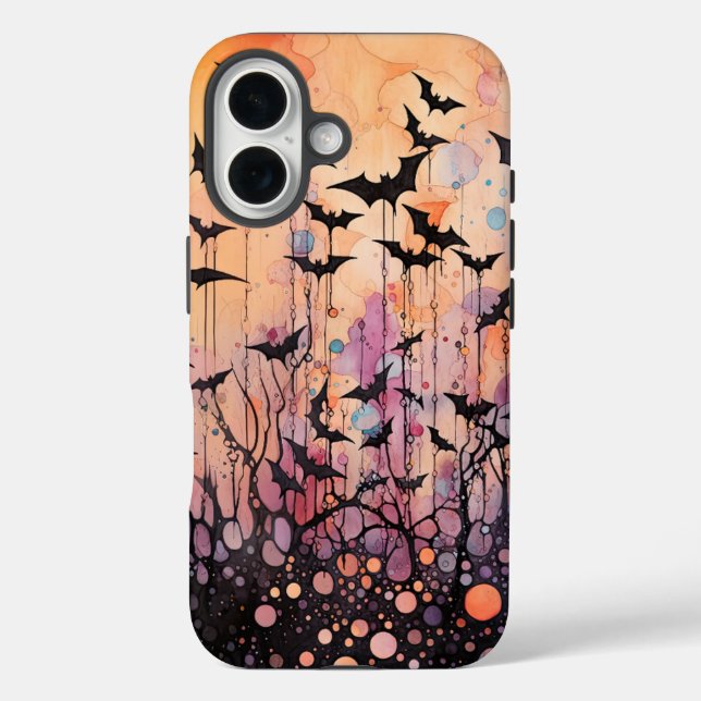 Bats and Abstract Halloween Case-Mate iPhone Case (Back)