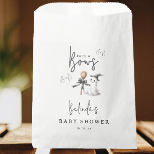 Bats And Bows Halloween Baby Shower Party Favour Bags