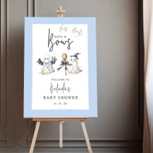 Bats And Bows Halloween Baby Shower Party Welcome