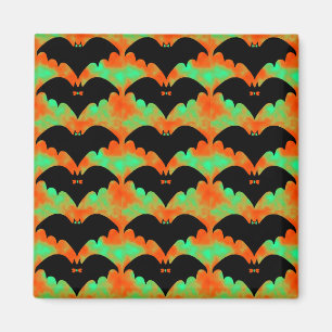 Bats And Bows Orange Green Magnet