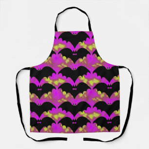 Bats And Bows Pink Yellow Apron