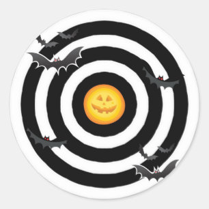 Bats and Bulls Eye Classic Round Sticker