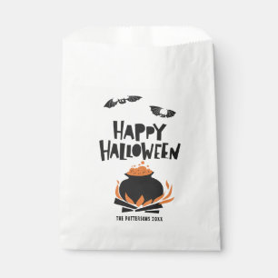 Bats and Cauldron Happy Halloween Favour Bags