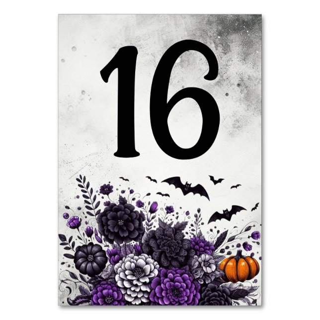 Bats and Flowers Table Number 16 (Front)