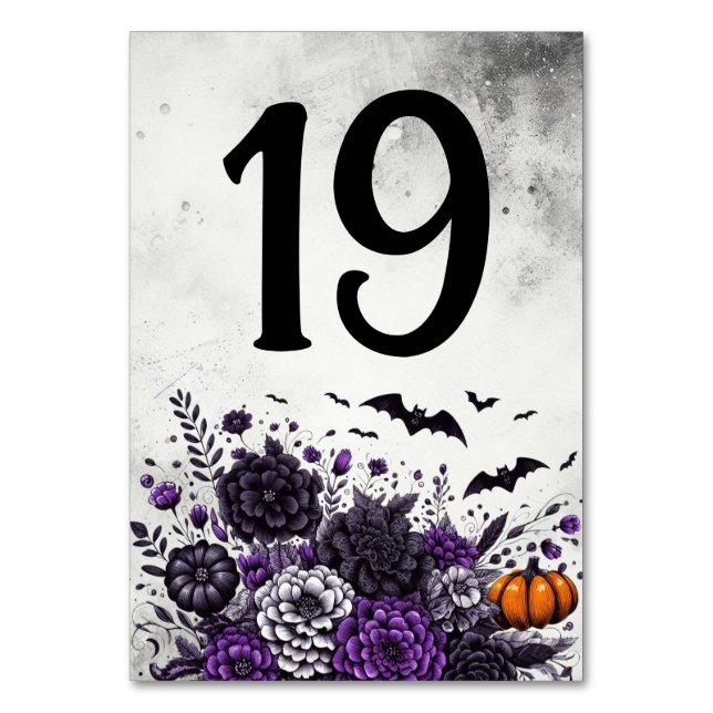 Bats and Flowers Table Number 19 (Front)