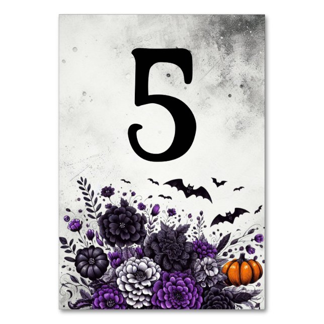 Bats and Flowers Table Number 5 (Front)