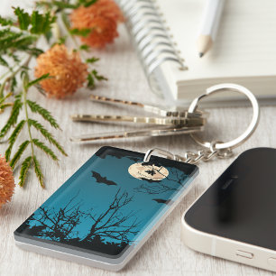 Bats And Full Moon Keychain