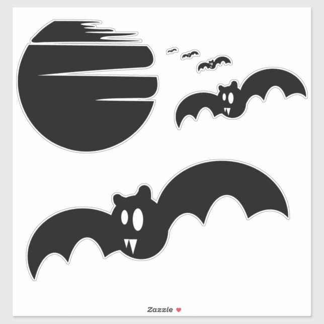 Bats and Moon Halloween (Sheet)