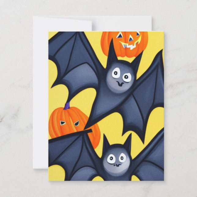 Bats and Pumpkins Card (Front)