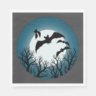 Bats and Trees Against the Moon Napkin