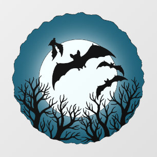 Bats and Trees Against the Moon Window Cling