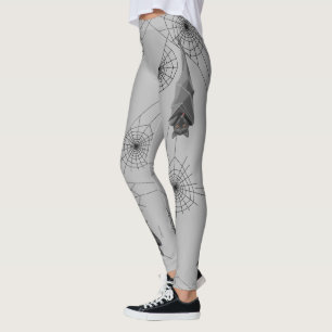 Bats and webs! Fruit Bat! Bat Lover! Halloween Leggings