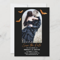 Bats Arch Photo Halloween Wedding Save The Date
