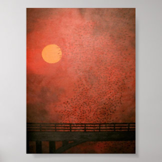 Bats at Sunset Poster
