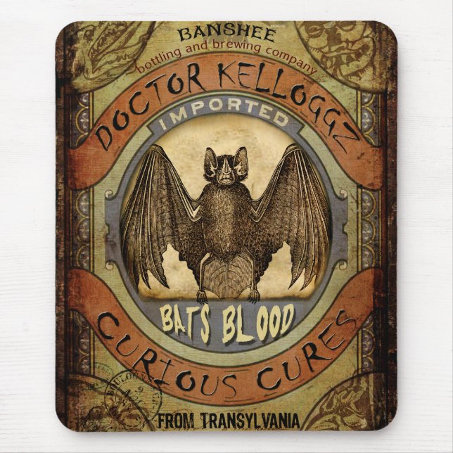 Bats Blood Mouse Mat (Front)