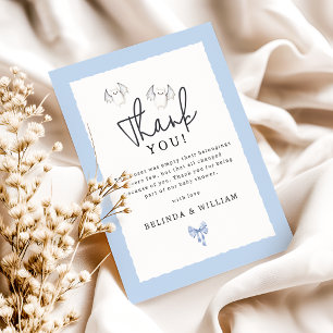 Bats & Bows Halloween Baby Shower Thank You Card