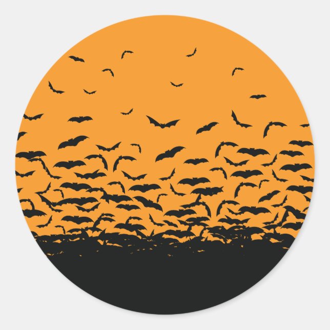 Bats Classic Round Sticker (Front)
