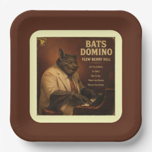 Bats Domino Album: a Parody Paper Plate