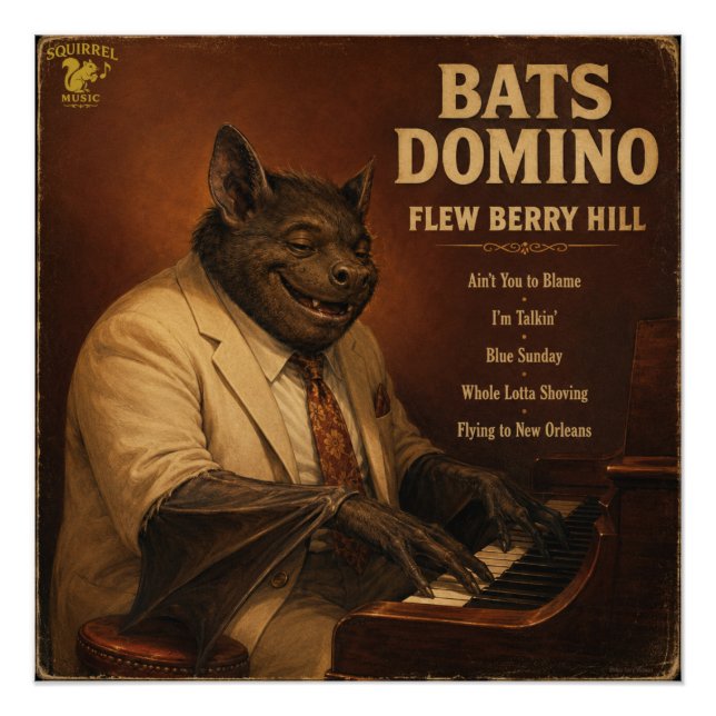 Bats Domino Album: a Parody Poster (Front)