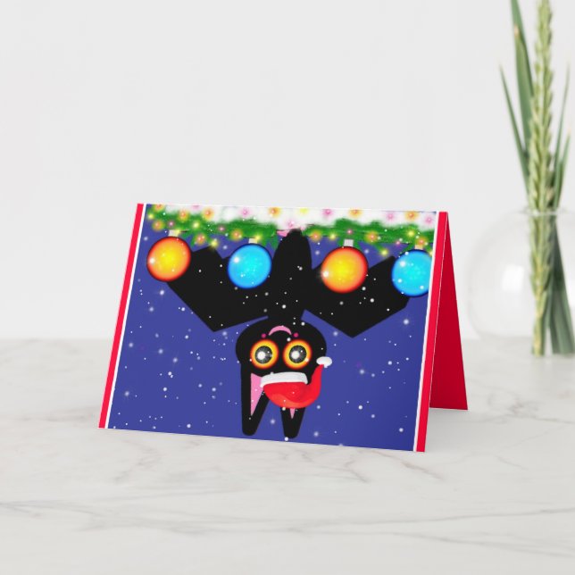 Bats First Christmas Holiday Card (Front)