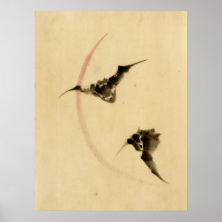 Bats Flying 1840 Poster