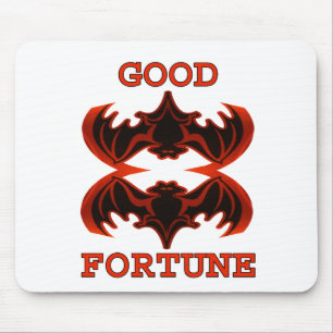 Bats Good Fortune 1 The MUSEUM Zazzle Gifts Mouse Mat