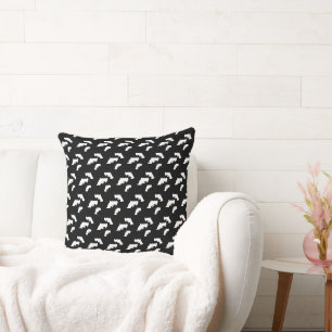 Bats Halloween Black Pattern Spooky Cushion