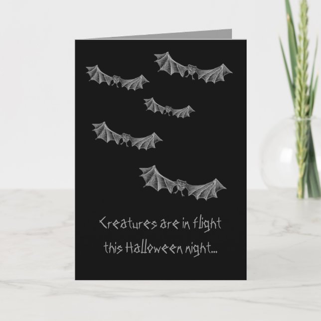 bats Halloween card (Front)