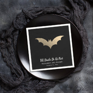 Bats Halloween Wedding Napkin