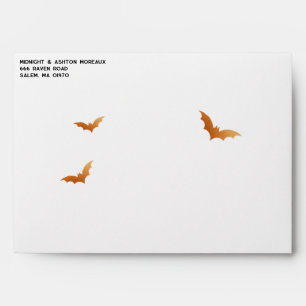Bats Halloween Wedding Save The Date Envelope