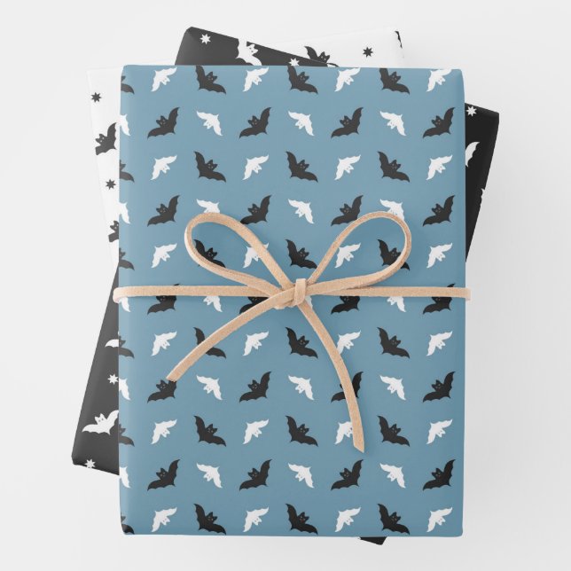 Bats, Halloween Wrapping Paper Sheet Set (In situ)