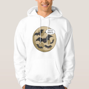 Bats Having Party on Full Moon Hoodie