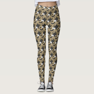 Bats Having Party on Full Moon Leggings
