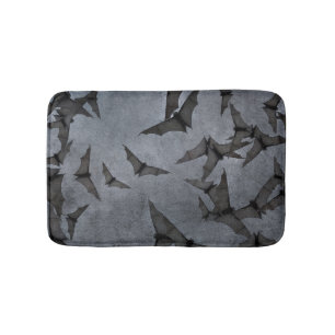 Bats In The Dark Cloudy Sky Bath Mat
