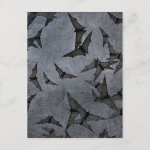 Bats In The Dark Cloudy Sky Postcard