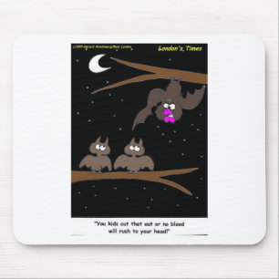 Bats Making Mistakes Funny Halloween Gifts Mouse Mat
