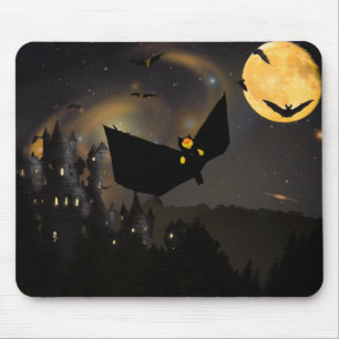 Bats Moon and Halloween Mouse Mat