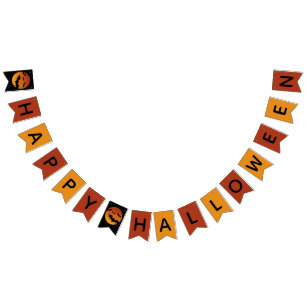 Bats Moon Happy Halloween bunting banner