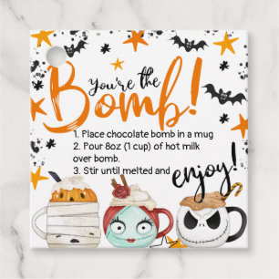 Bats Mugs Stars You're The Bomb Hot Chocolate Favour Tags