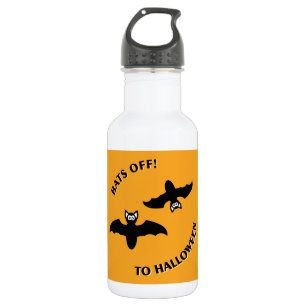 Bats Off To Halloween Orange Square 532 Ml Water Bottle